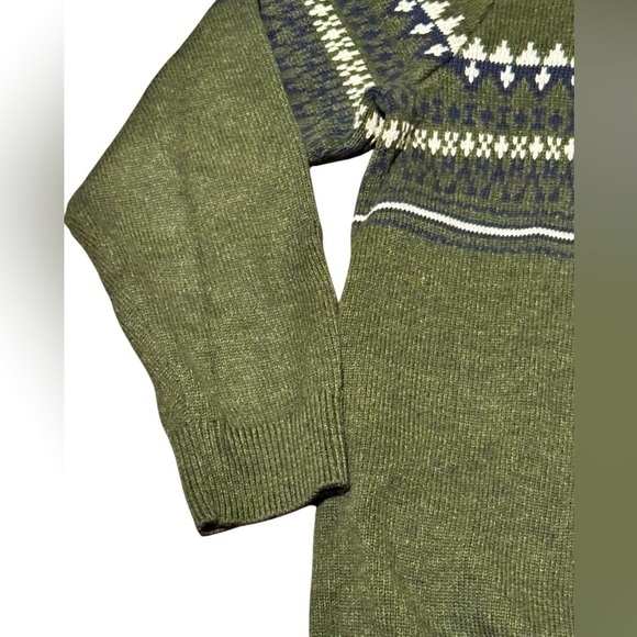 Nautica Men’s Large Green Cotton Cowl Neck Pullover Sweater – Classic Fall Layer - Picture 5 of 6